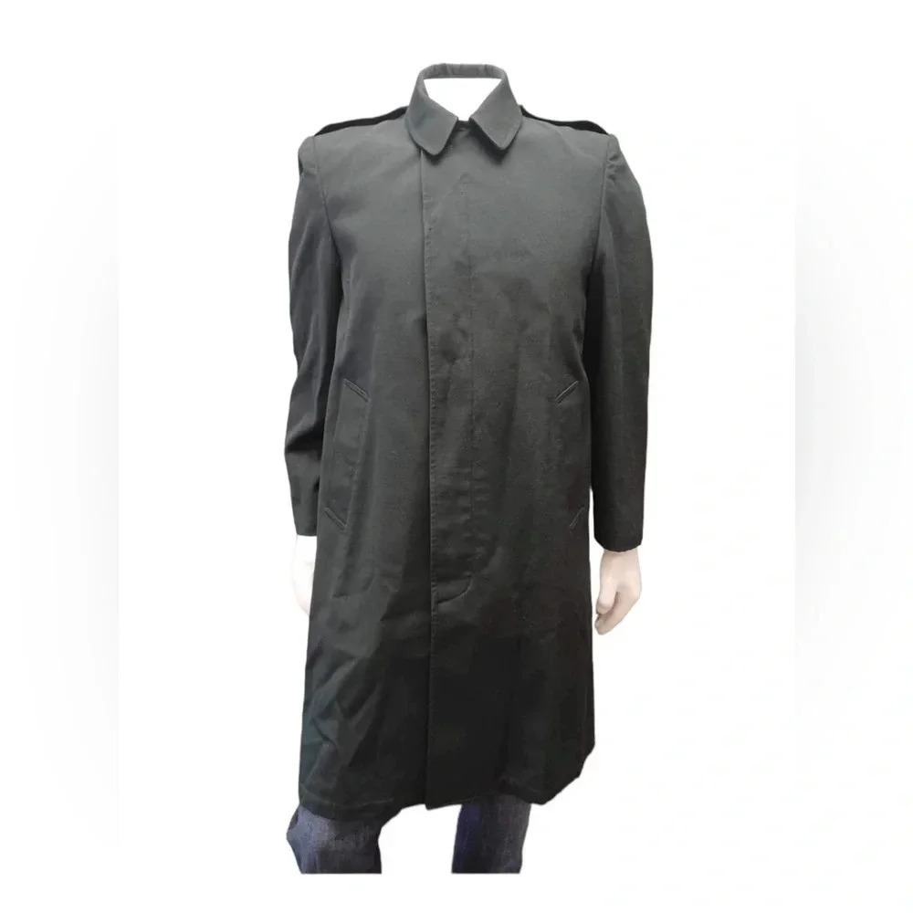Shiff & CO Inc  100% Wool Black Trench Coat Size 7038